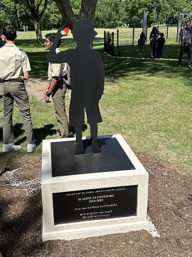 Tugu peringatan kematian Wadea Al-Fayoumi. (Wikipedia)